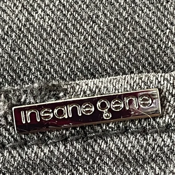 Insane Gene new with tags high waist girlfriend jeans size 24 fray black denim - Picture 8 of 13